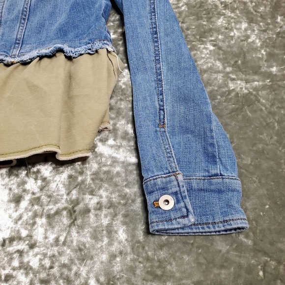 Anthropologie Pilcro Flounce Denim Jacket - Picture 5 of 11